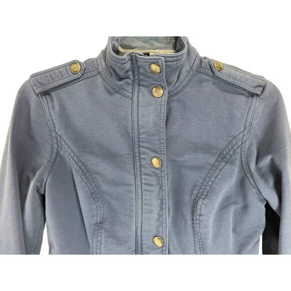 Mossimo Supply Co Small Blue  Cotton Blend Jacket Snap Front 30a - Picture 4 of 11